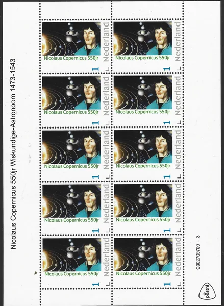 Netherlands 2023-2 Nicolaus Copernicus mathematician astronomer sheet MNH