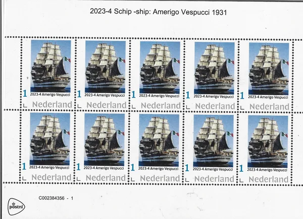 Netherlands 2023-4 Ship Amerigo Verpucci sailingship vel-sheetlet MNH