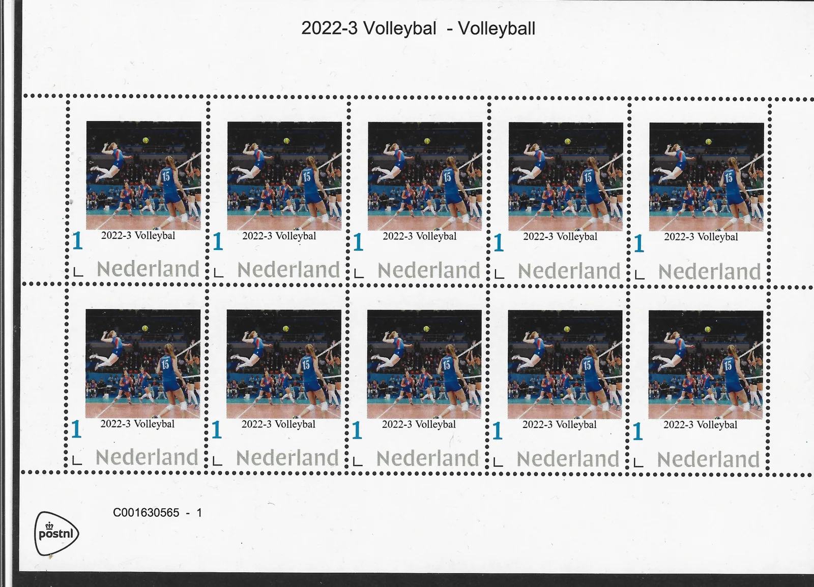 Niederlande 2022-3 Volleyball Bogenformat postfris/mnh