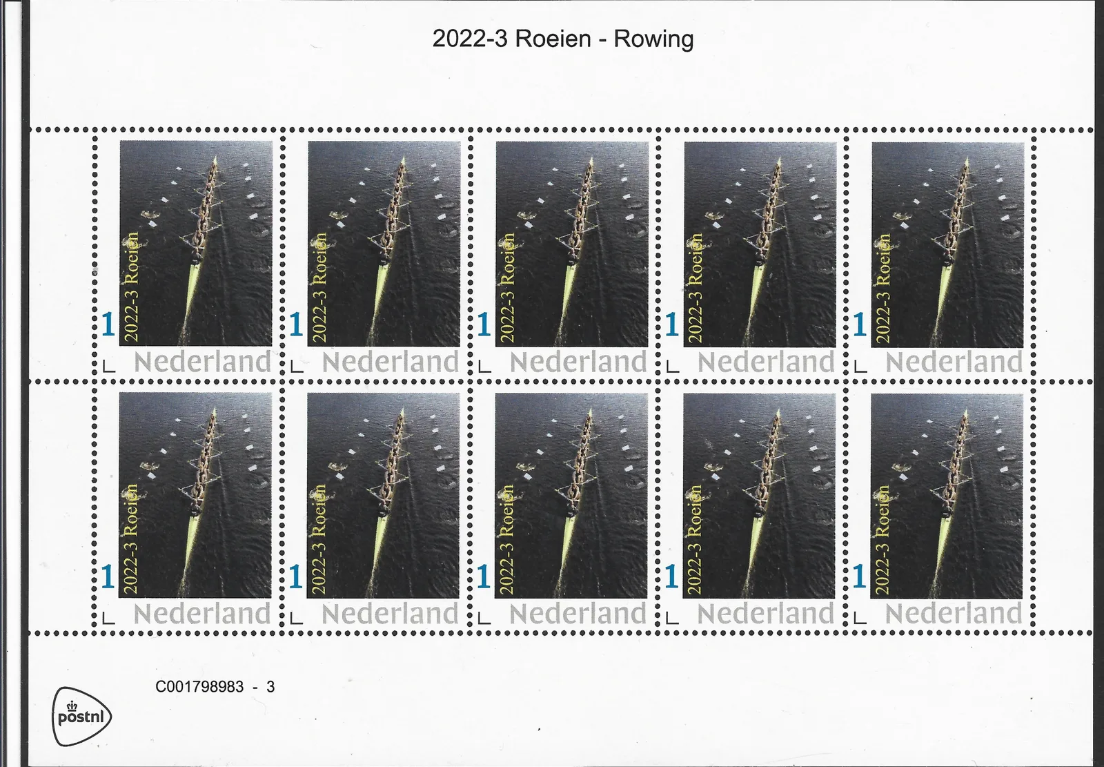 Niederlande 2022-3 Roeien - Rudern Bogen postfrisch/mnh
