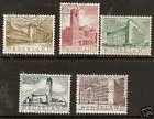 655-659 Summer Stamps, modern architecture 1955 used