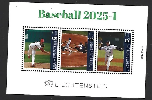 Liechtenstein 2025-1 Honkbal Baseball m/s MNH