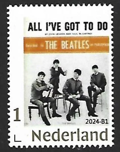 Netherlands 2024-B1 The Beatles All I've got to do GOLD 1 STAMP MNH