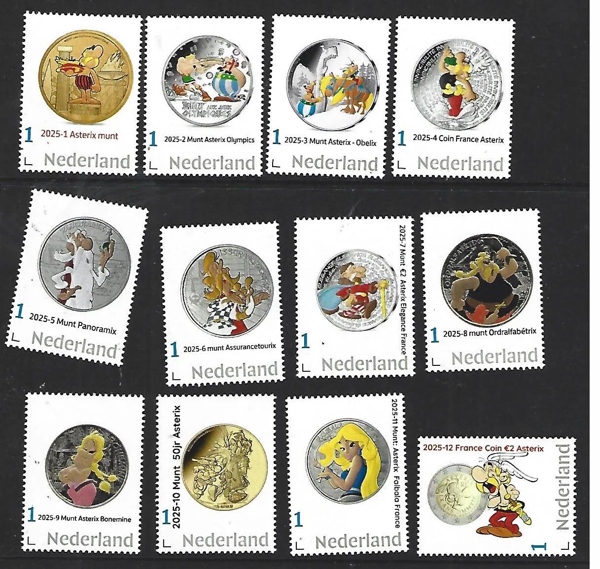 Nederland 2025 Munt Coin Asterix Jaarset Yearset postfris/mnh