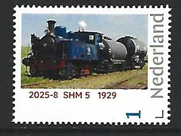 Nederland 2025-8 Trein Train: SHM5 Stoomlocomotief Steamtrain postfris/mnh