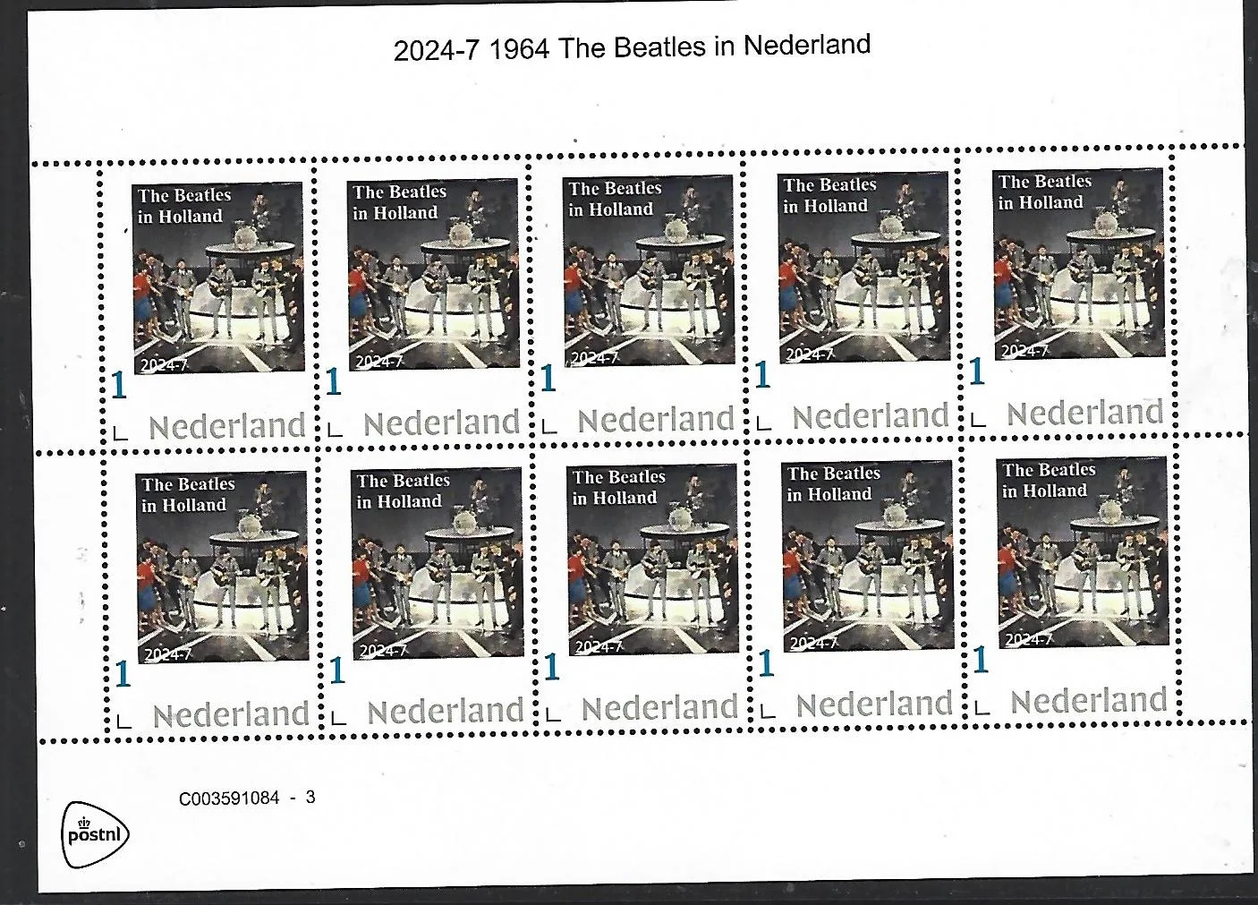 Nederland 2024-7 The Beatles sheetlet postfris/mnh