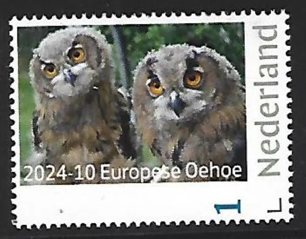 Netherlands 2023-10 Owl: European Eagle Owl unmounted MNH