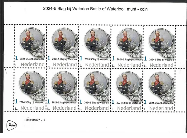 Nederland 2023-5 Slag Bij Waterloo Battle of Waterloo sheetlet postfris/mnh