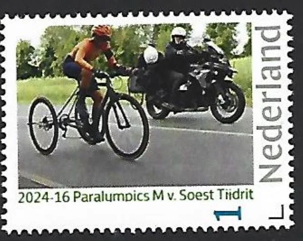 Nederland 2024-16 Paralympics M. v. Soest cycling postris/mnh