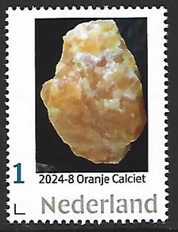 Netherlands 2024-8 Minerals: Orange Calcite MNH