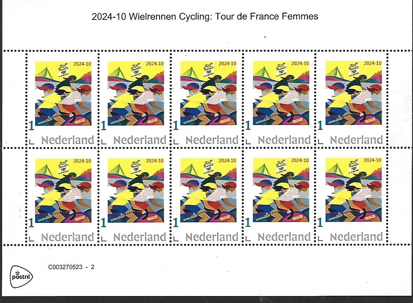 Niederlande 2024-10 Radsport Cycling Tour de France Femme Kleinbogen postfrisch/mnh