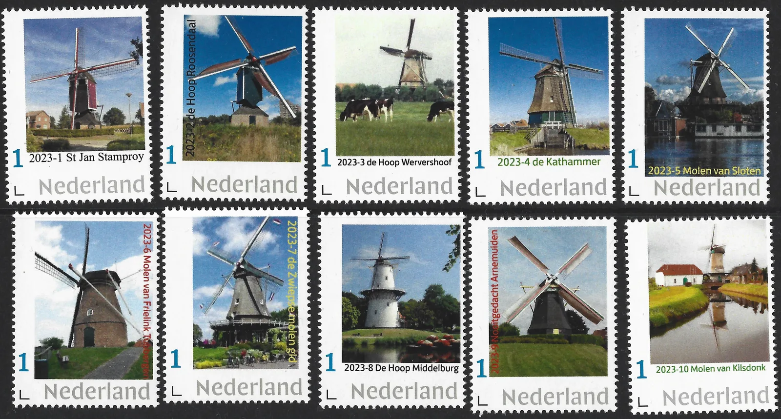 Niederlande 2023 Mühle Jahrsatz postfrisch/mnh