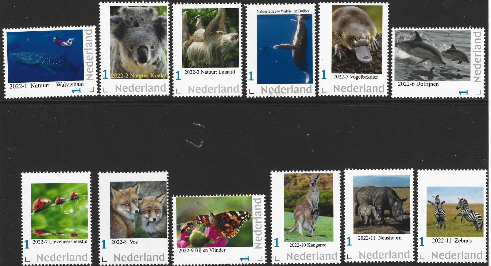 Niederlande 2022 Natur Tiere kompletter Jahressatz postfrisch/ungebraucht