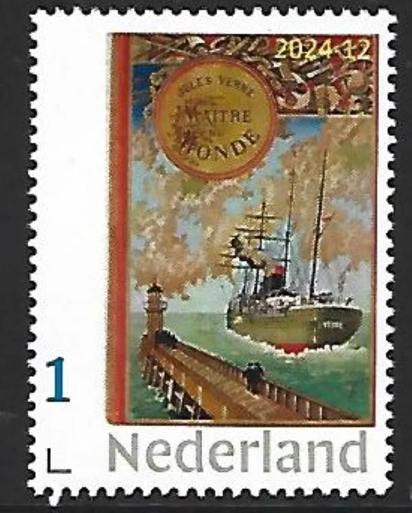 Pays-Bas 2024-12 Jules Verne Maître du monde bateau postfris/mnh