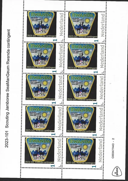 2023-101 Scouting Jamboree SeaManGeum Rwanda Kleinbogen postfrisch/mnh
