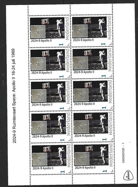 Netherlands 2024-9 Space Travel Apollo II mission sheetlet MNH