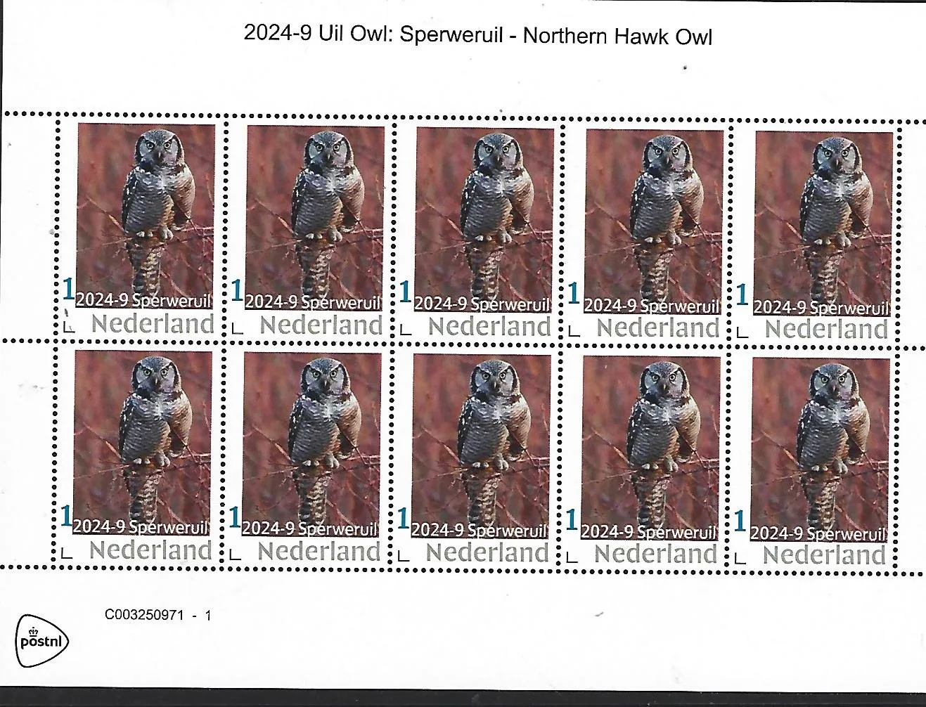 Niederlande 2023-9 Uhu: Raufußkauz Blockeinheit postfrisch/mnh