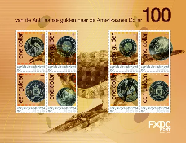 Caribbean Netherlands St Eustatius 2020 Coins gulden-dollar sheet MNH