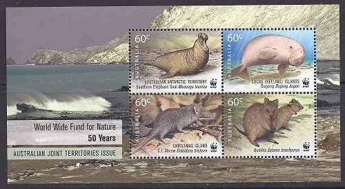 2011 AAT WNF 4 different blocks - 4 m/s MNH