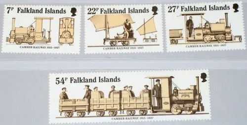 419-422 Falkland 1985 Camber spoorweg treinen - train- zug postfris/mnh