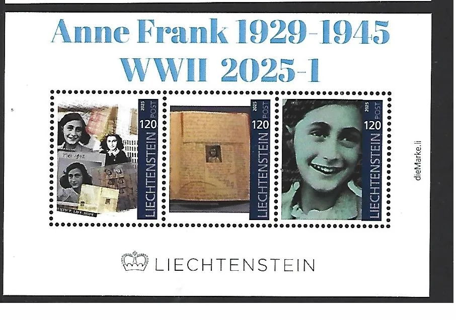 Liechtenstein 2025-1 Anne Frank m/s postfrisch/mnh