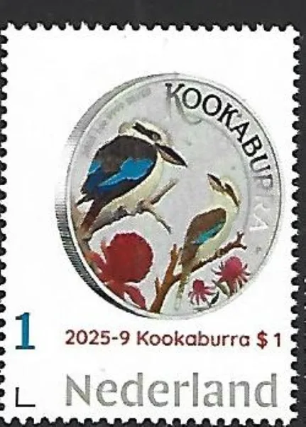 Nederland 2025-9 Vogel Bird: Kookaburra Australia coin postfris/mnh