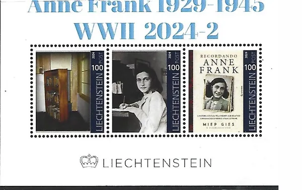 Liechtenstein 2024-2 Anne Frank miniature sheet MNH