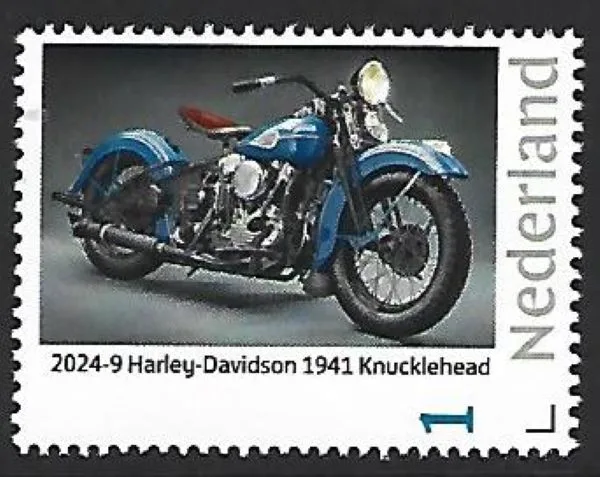 Nederland 2024-9 Motorfiets Motorcycle: Harley Davidson 1941 Knucklehead postfris/mnh