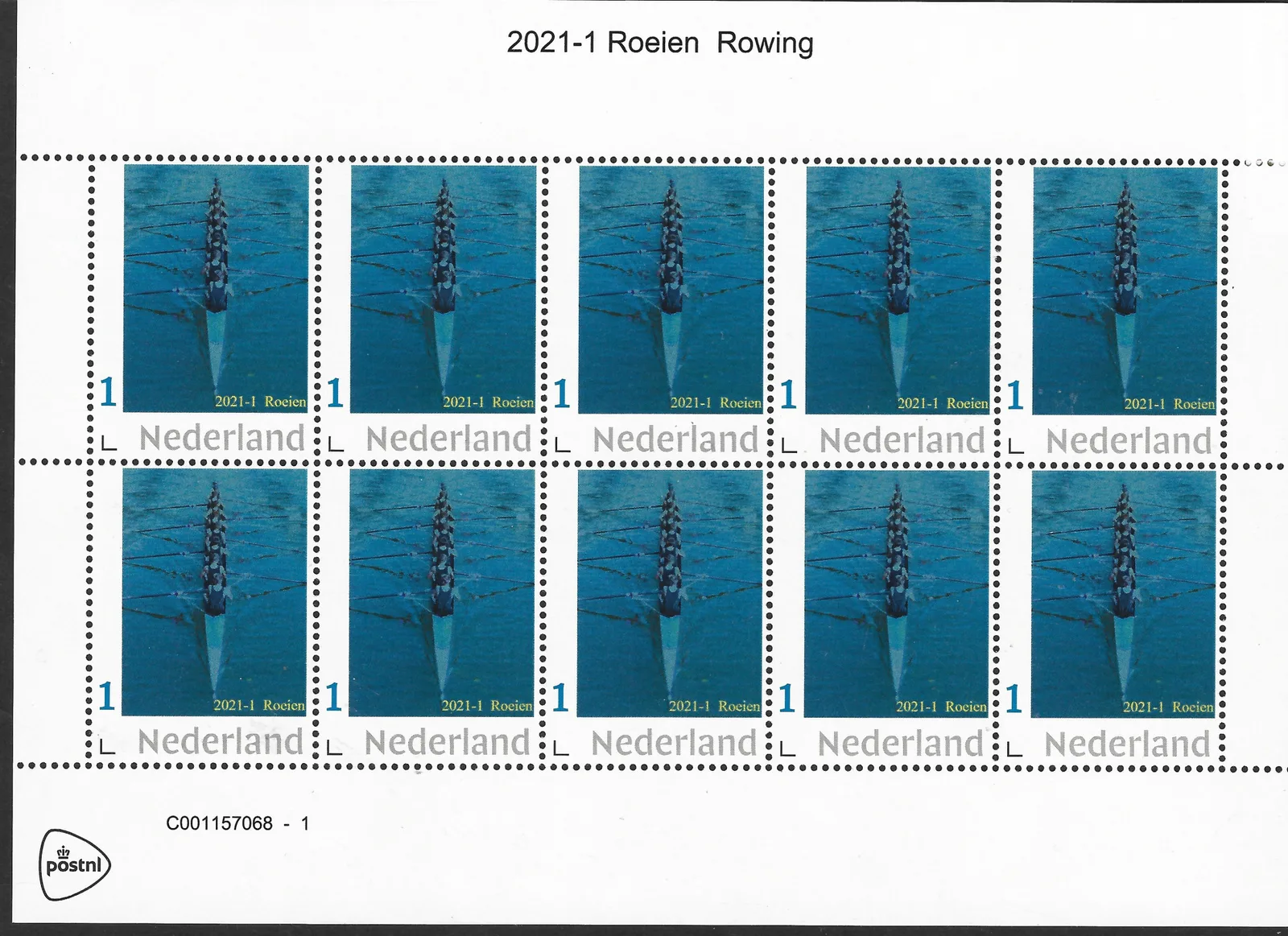 Niederlande 2021-1 Rudern Vel-Blockausgabe postfrisch/mnh
