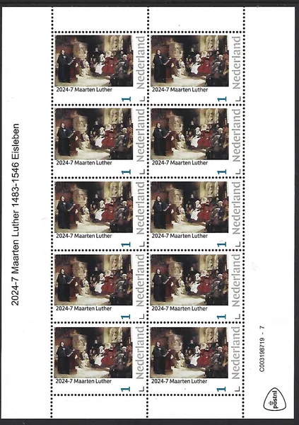 Netherlands 2024-7 Reformation Martin Luther sheet MNH