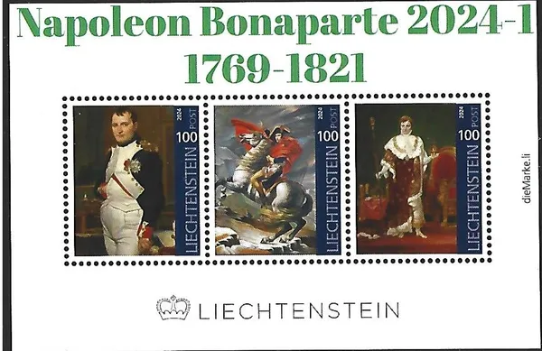 Liechtenstein 2024-1 Napoleon Bonaparte blok/m/s postfris/mnh