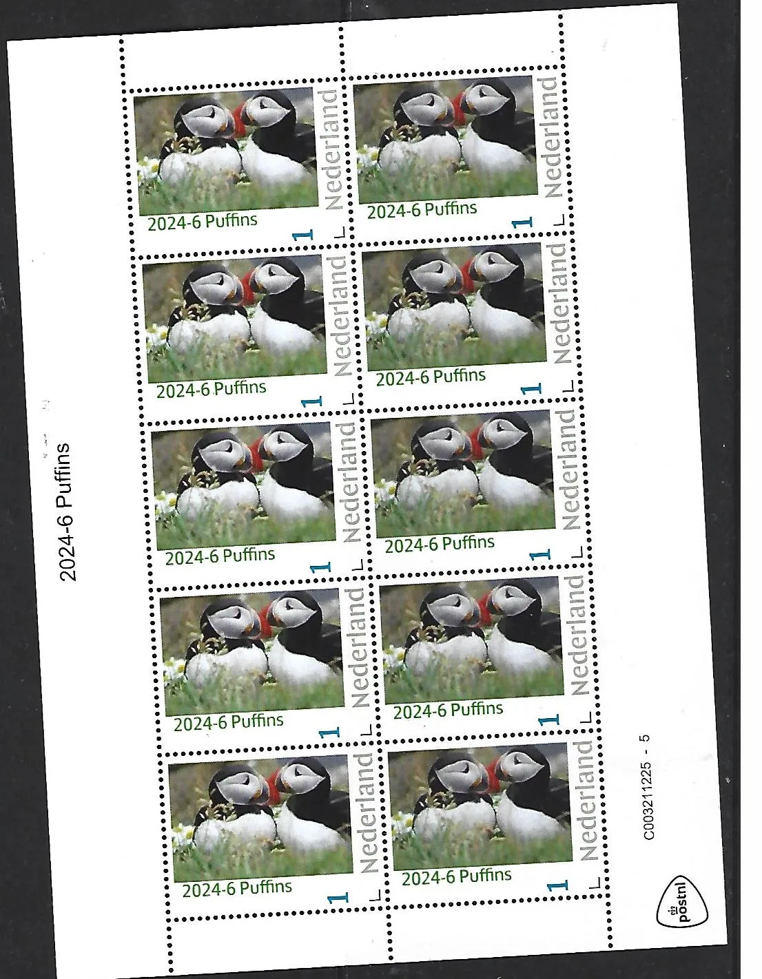 Pays-Bas 2024-6 Macareux Puffin feuillet neuf/mnh
