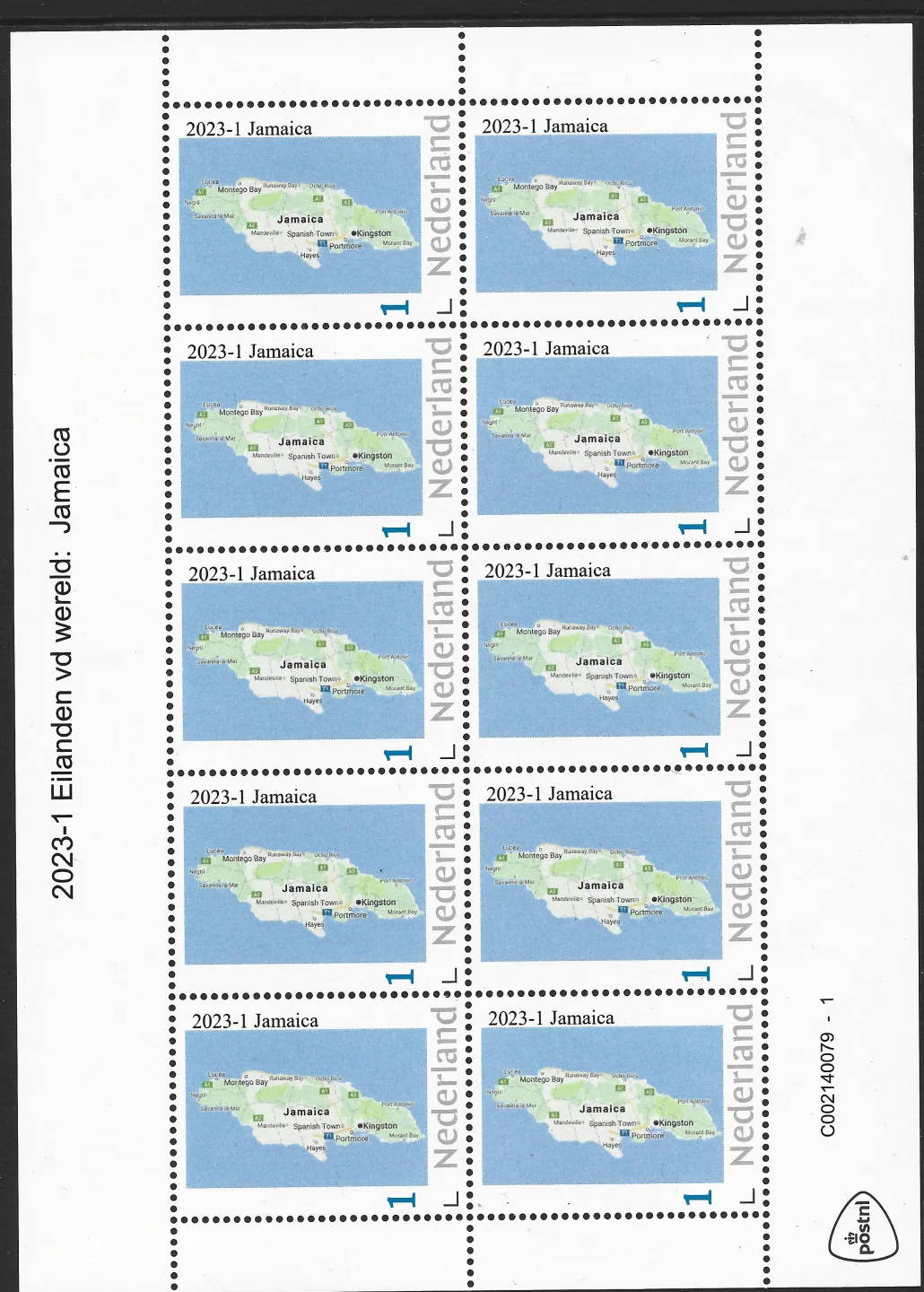 Pays-Bas 2023-1 Île Jamaica : feuillet neuf/NSC