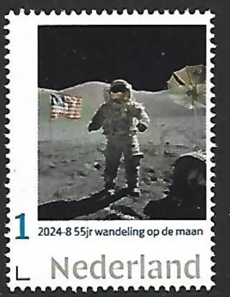 Netherlands 2024-8 Space Travel 55yrs walk on the moon MNH