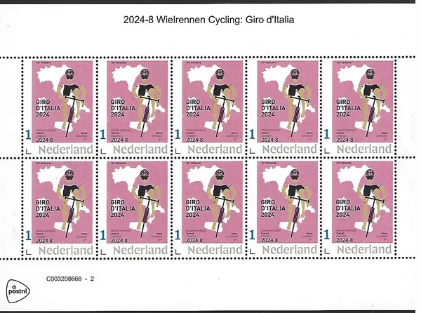 Netherlands 2024-8 Cycling Giro d'Italia sheetlet MNH