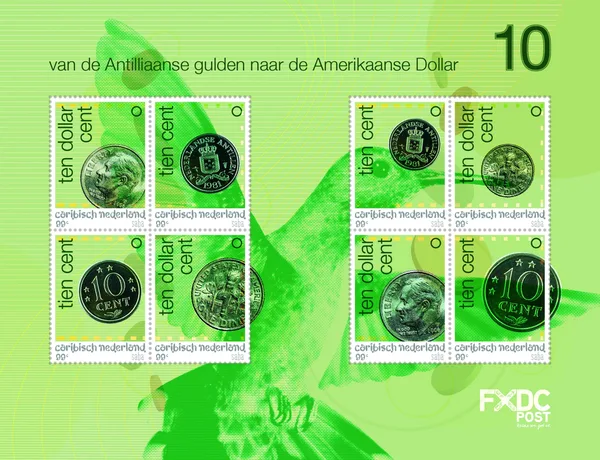 Caribbean Netherlands Saba 2020 Coins 10cts sheet MNH