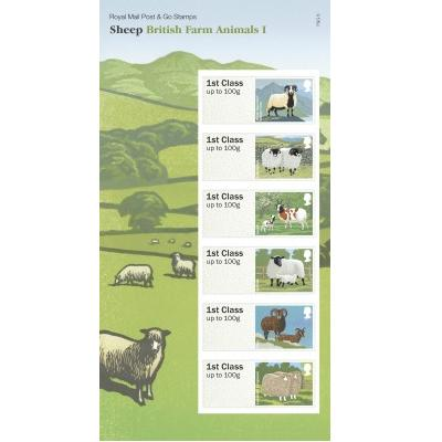Great Britian 2012 Post & Go, Farm animals I zelfklevend postfris/mnh