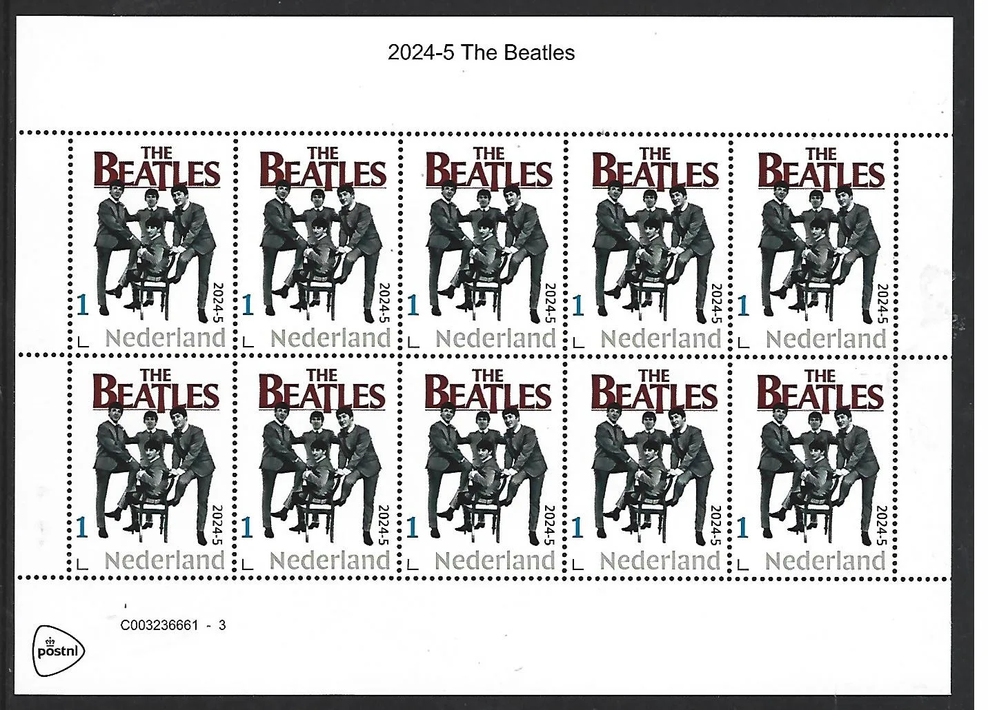Pays-Bas 2024-5 The Beatles feuillet neuf/mnh