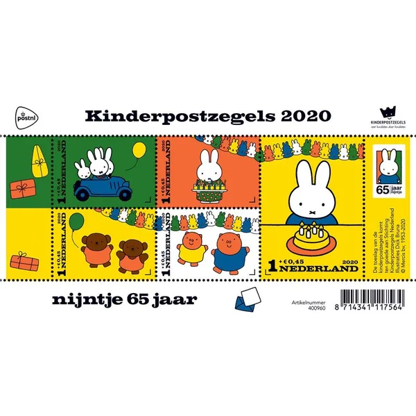 Nederland 2020 3881 Kinderzegels Nijntje MIFI blok-m/s postfris.mnh