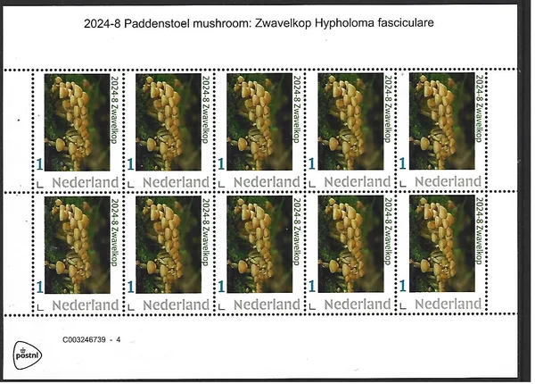 Netherlands 2024-8 Mushroom sheetlet MNH