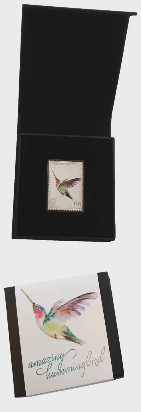 Caribisch Nederland St Eustatius 2020 Hummingbird special stamp with NFC technology in box postfris