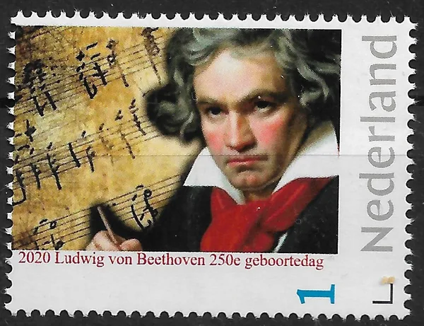 Netherlands 2020-1b Ludwig van Beethoven (new text) sheet-sheetlet MNH