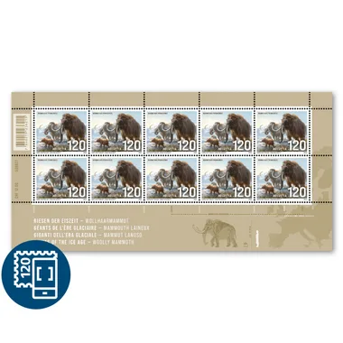 Switzerland 2024 prehistory Giants of Ice Age sheetlet 10 stamps 1 MNH