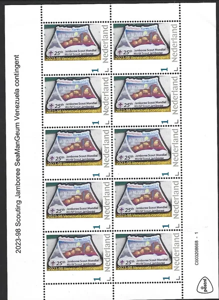 Netherlands 2023-98 Scouting Jamboree SeaManGeum Venezuela sheetlet MNH