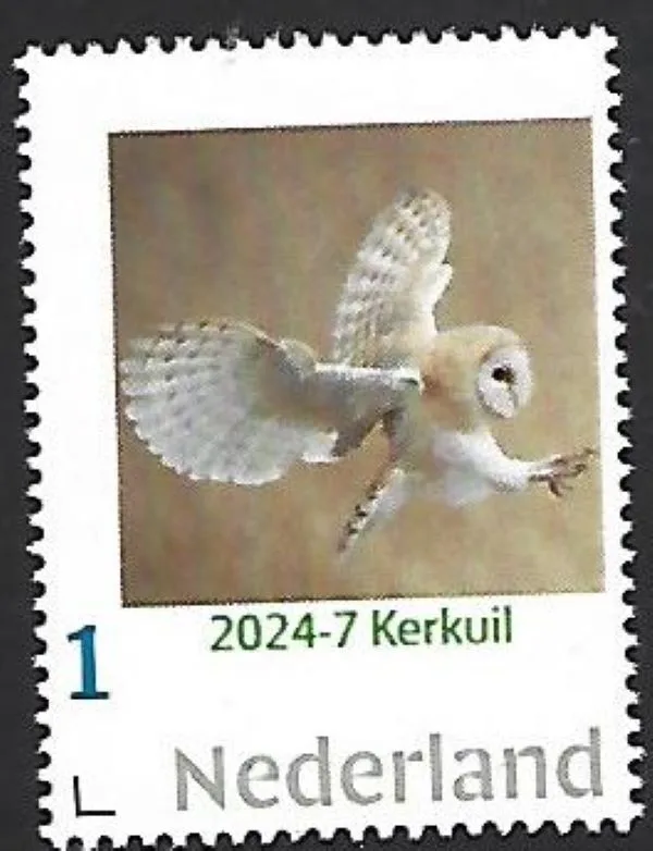Nederland 2024-7 Uil owl: Kerkuil Barn owl postfris/mnh
