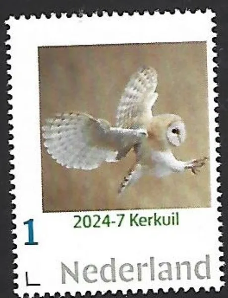 Nederland 2024-7 Uil owl: Kerkuil Barn owl postfris/mnh