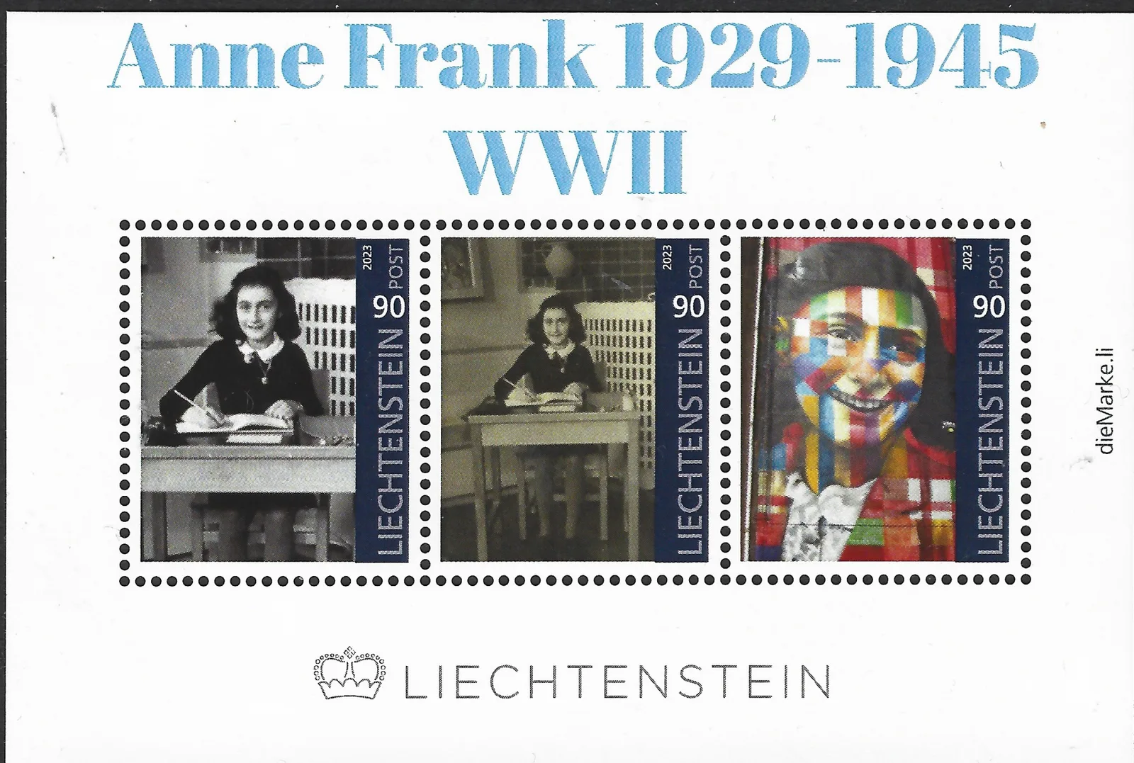Liechtenstein 2023 Anne Frank 1 bloc-feuillet postfris/mnh