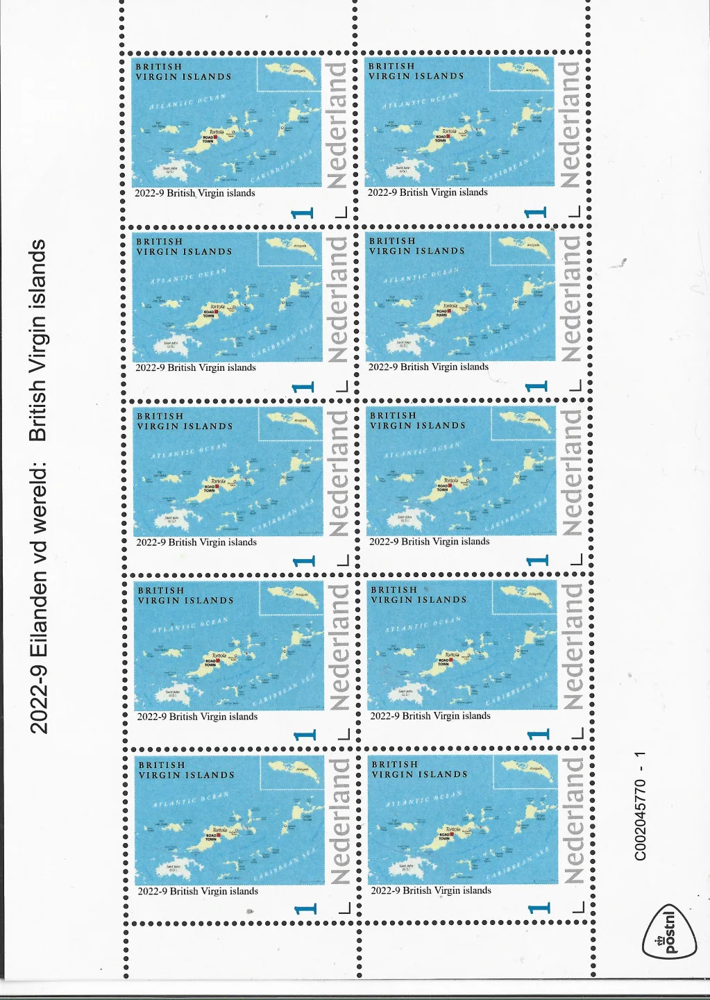 Niederlande 2022-9 Inseln Britische Jungferninseln Bogen/Kleinbogen postfrisch/mnh