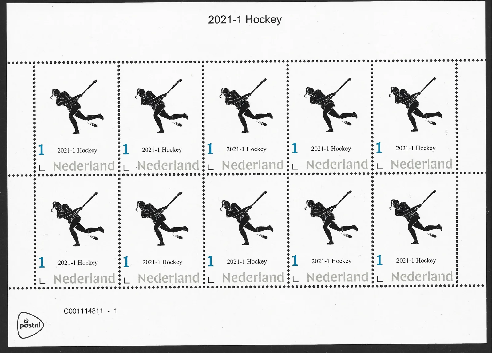 Niederlande 2021-1 Hockey Feldhockey Bogen postfrisch