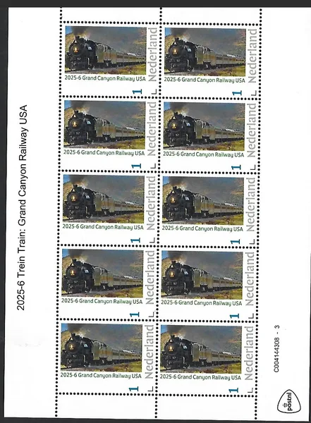 Nederland 2025-6 Trein Train : Grand Canyon Railway sheet postfris/mnh